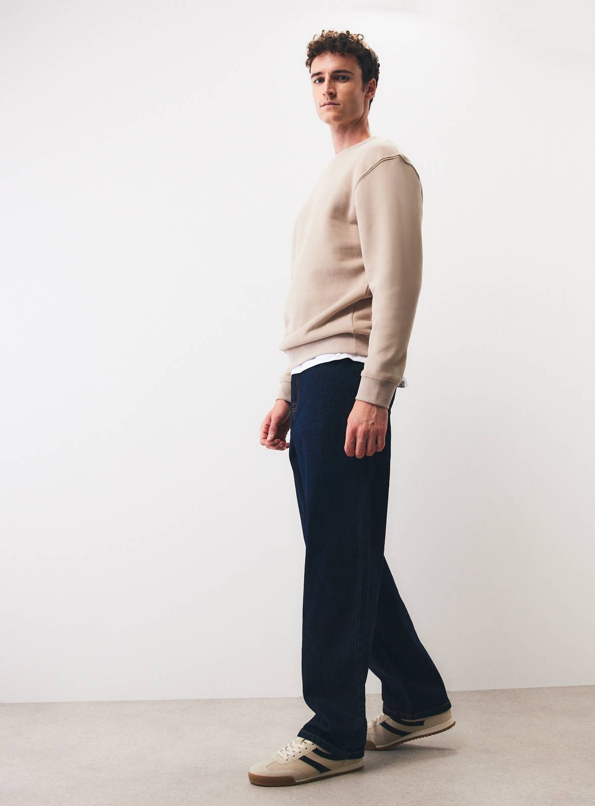 Dark Mid Denim Relaxed Straight Jeans 44S - Image 2